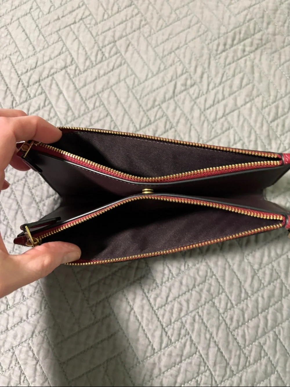 Coach Red Leather Wristlet Wallet - Picture 5 of 5